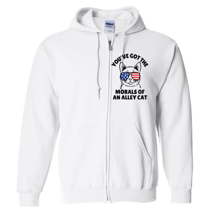 Morals Of An Alley Cat Funny Election Debate Full Zip Hoodie