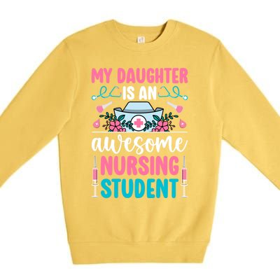 Mom Of A Nursing Student Mother Future Nurse Mom Gift Premium Crewneck Sweatshirt