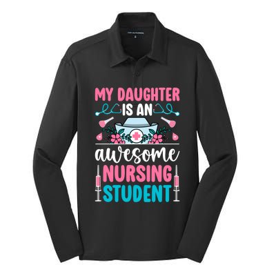 Mom Of A Nursing Student Mother Future Nurse Mom Gift Silk Touch Performance Long Sleeve Polo