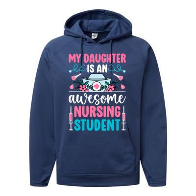 Mom Of A Nursing Student Mother Future Nurse Mom Gift Performance Fleece Hoodie