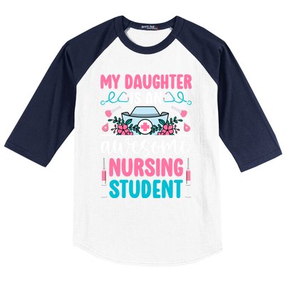 Mom Of A Nursing Student Mother Future Nurse Mom Gift Baseball Sleeve Shirt