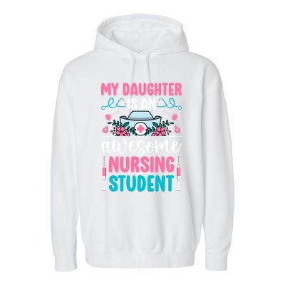 Mom Of A Nursing Student Mother Future Nurse Mom Gift Garment-Dyed Fleece Hoodie