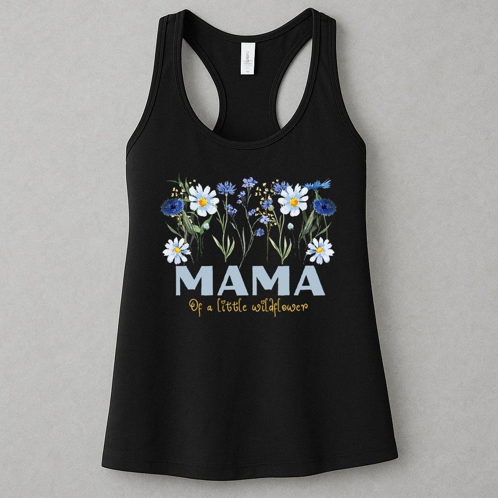 Mama Of A Little Wildflower Boho Floral Flowers Mothers Day Womens Tank Top
