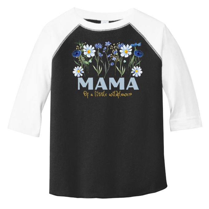 Mama Of A Little Wildflower Boho Floral Flowers Mothers Day Toddler Fine Jersey T-Shirt