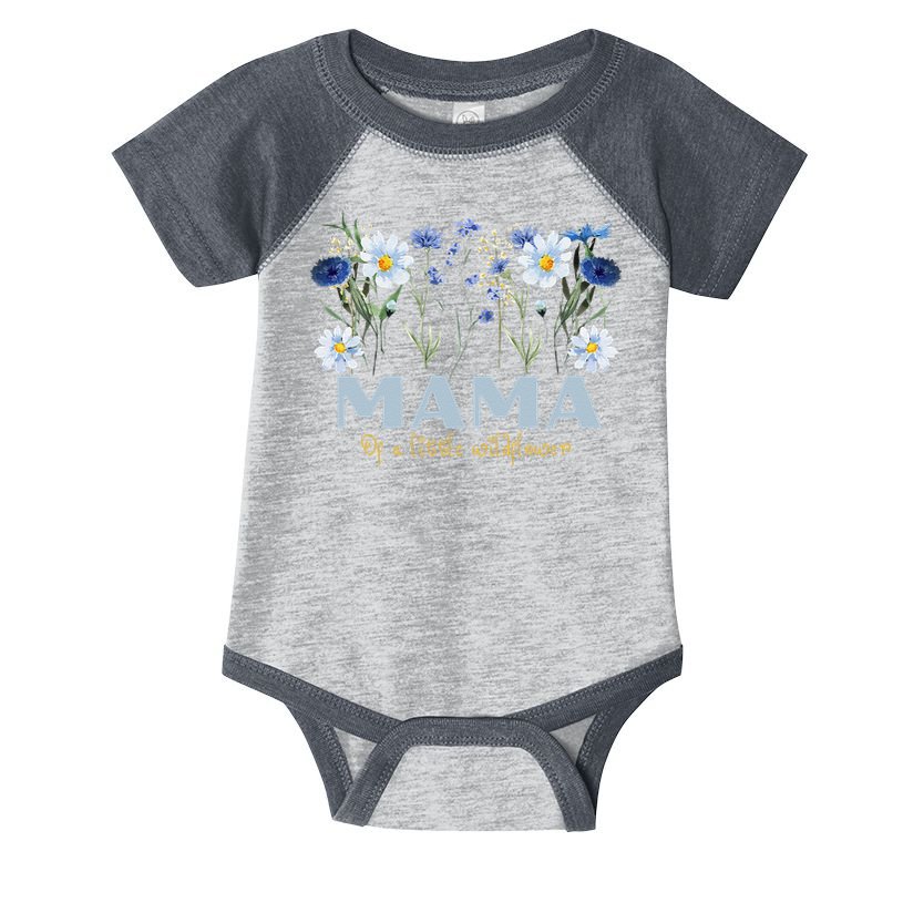 Mama Of A Little Wildflower Boho Floral Flowers Mothers Day Infant Baby Jersey Bodysuit