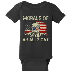 Morals Of An Ally Cat Trump Biden Debate Baby Bodysuit