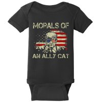 Morals Of An Ally Cat Trump Biden Debate Baby Bodysuit