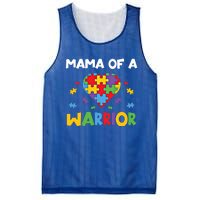 Mama Of A Warrior Family Mom World Autism Awareness Day Cute Gift Mesh Reversible Basketball Jersey Tank