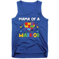 Mama Of A Warrior Family Mom World Autism Awareness Day Cute Gift Tank Top