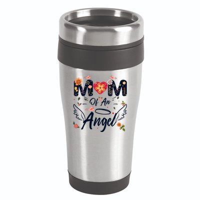 Mom Of An Angel Proud Mama Mommy Mom Mother Cute Mothers Day Great Gift 16oz Travel Tumbler
