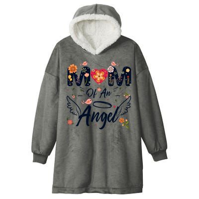 Mom Of An Angel Proud Mama Mommy Mom Mother Cute Mothers Day Great Gift Hooded Wearable Blanket
