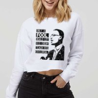 Malcolm Only A Fool Would Let His Enemy Teach His Children Cropped Pullover Crew