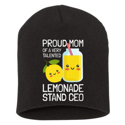 Mom Of A Lemonade Stand Lemonade Short Acrylic Beanie