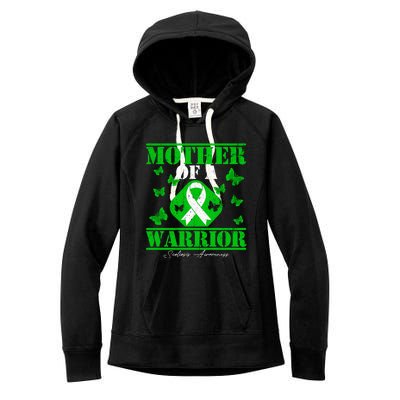 Mother Of A Scoliosis Warrior Vintage Scoliosis Awareness Gift Women's Fleece Hoodie