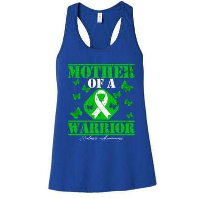 Mother Of A Scoliosis Warrior Vintage Scoliosis Awareness Gift Women's Racerback Tank