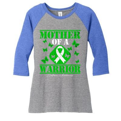 Mother Of A Scoliosis Warrior Vintage Scoliosis Awareness Gift Women's Tri-Blend 3/4-Sleeve Raglan Shirt