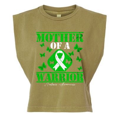 Mother Of A Scoliosis Warrior Vintage Scoliosis Awareness Gift Garment-Dyed Women's Muscle Tee