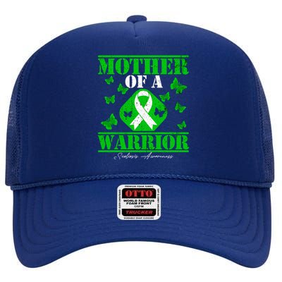 Mother Of A Scoliosis Warrior Vintage Scoliosis Awareness Gift High Crown Mesh Back Trucker Hat