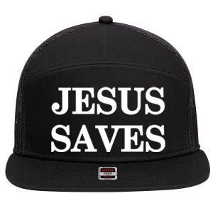 Mall Of America Jesus Saves Jesus Is The Only Way Front & Back 7 Panel Mesh Trucker Snapback Hat