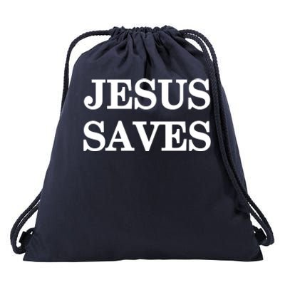 Mall Of America Jesus Saves Jesus Is The Only Way Front & Back Drawstring Bag