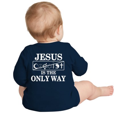 Mall Of America Jesus Saves Jesus Is The Only Way Front & Back Baby Long Sleeve Bodysuit