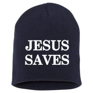 Mall Of America Jesus Saves Jesus Is The Only Way Front & Back Short Acrylic Beanie