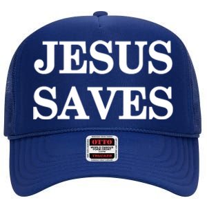 Mall Of America Jesus Saves Jesus Is The Only Way Front & Back High Crown Mesh Back Trucker Hat