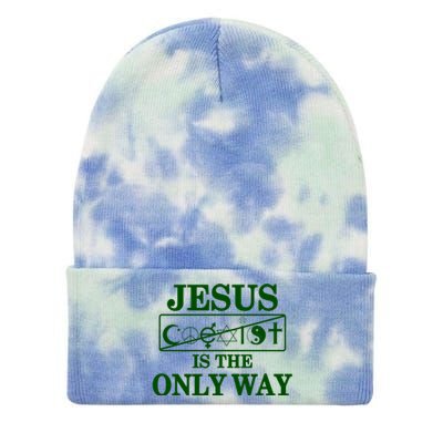 Mall Of America Jesus Saves Jesus Is The Only Way Front & Back Tie Dye 12in Knit Beanie