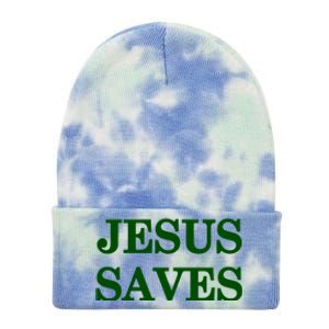 Mall Of America Jesus Saves Jesus Is The Only Way Front & Back Tie Dye 12in Knit Beanie