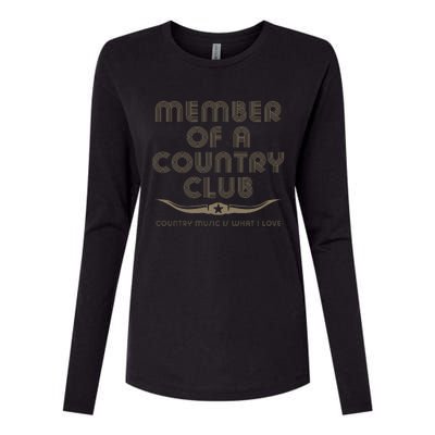 Member Of A Country Club Womens Cotton Relaxed Long Sleeve T-Shirt