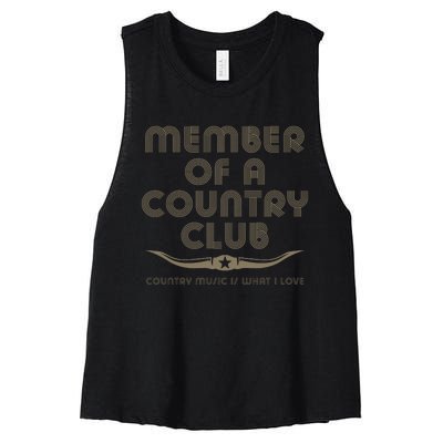 Member Of A Country Club Women's Racerback Cropped Tank