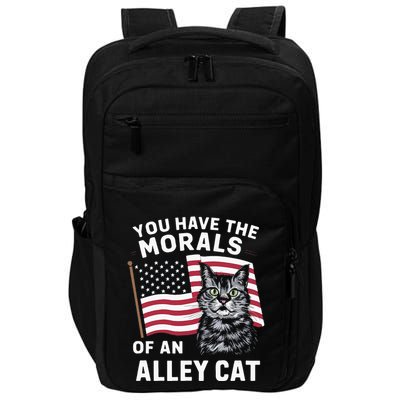 Morals Of An Alley Cat Funny Debate Biden Impact Tech Backpack