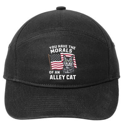Morals Of An Alley Cat Funny Debate Biden 7-Panel Snapback Hat