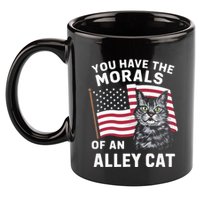 Morals Of An Alley Cat Funny Debate Biden 11oz C Handle Ceramic Mug