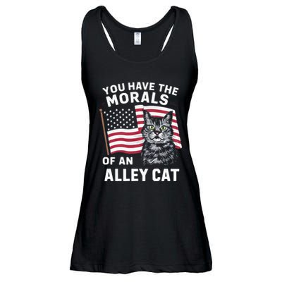 Morals Of An Alley Cat Funny Debate Biden Ladies Essential Flowy Tank