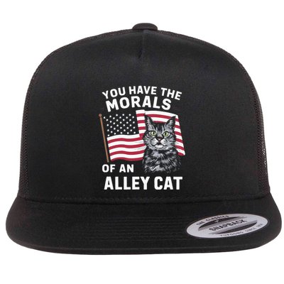 Morals Of An Alley Cat Funny Debate Biden Flatbill Hat