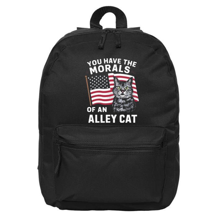 Morals Of An Alley Cat Funny Debate Biden 16 in Basic Backpack
