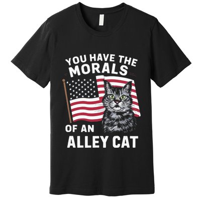 Morals Of An Alley Cat Funny Debate Biden Premium T-Shirt