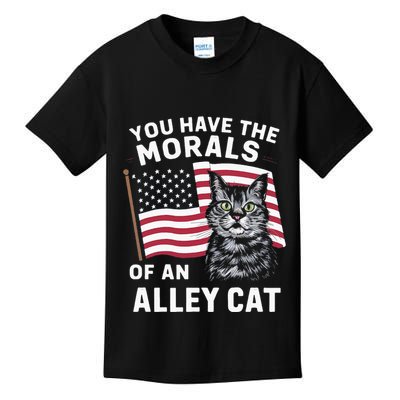 Morals Of An Alley Cat Funny Debate Biden Kids T-Shirt