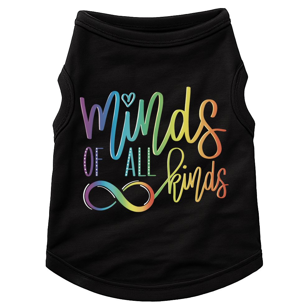 Minds Of All Kinds Neurodiversity Infinity Autism Awareness Gift Doggie Tank