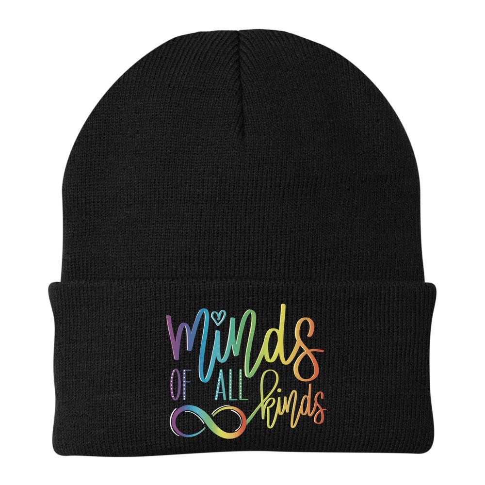 Minds Of All Kinds Neurodiversity Infinity Autism Awareness Gift Beanie