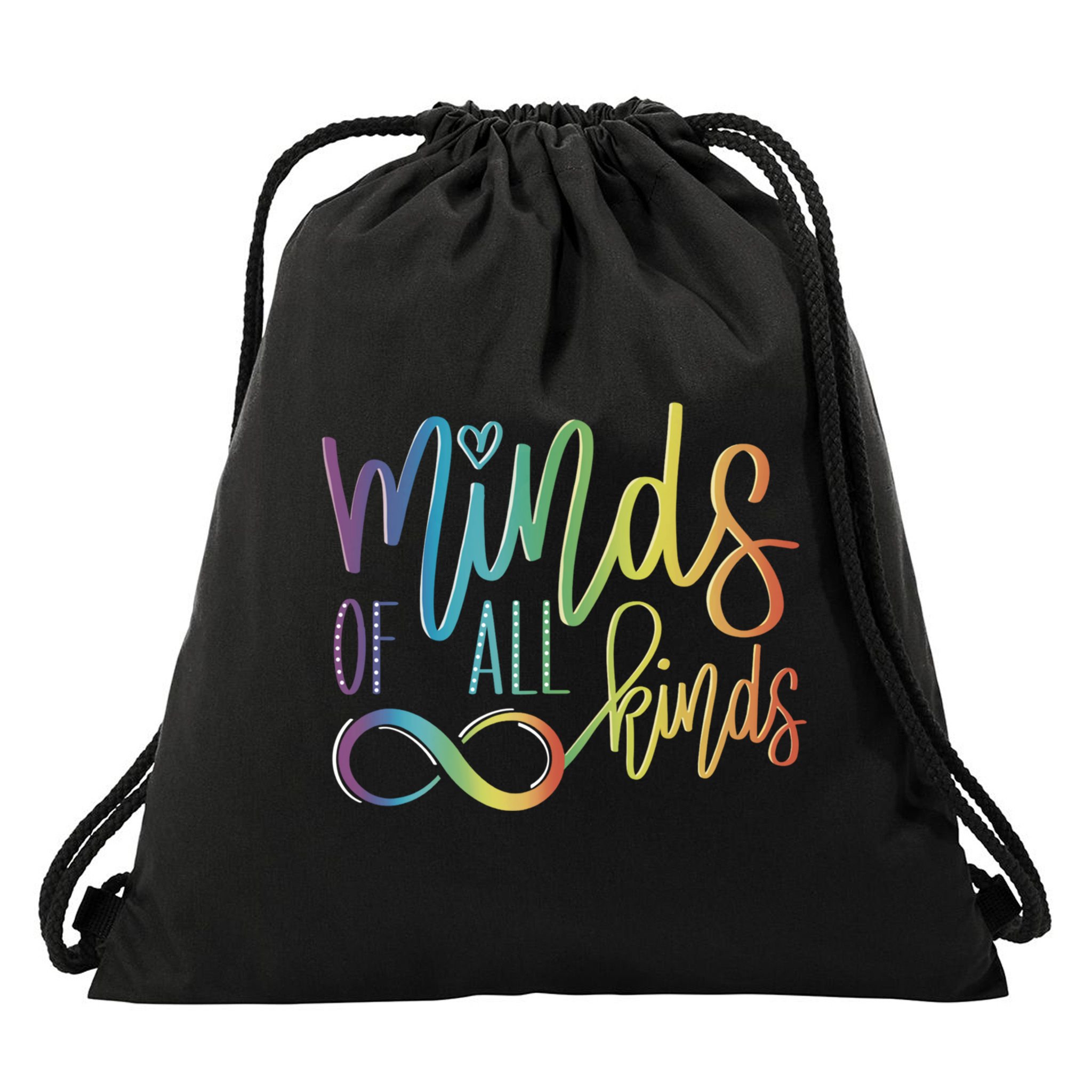 Minds Of All Kinds Neurodiversity Infinity Autism Awareness Gift Drawstring Bag
