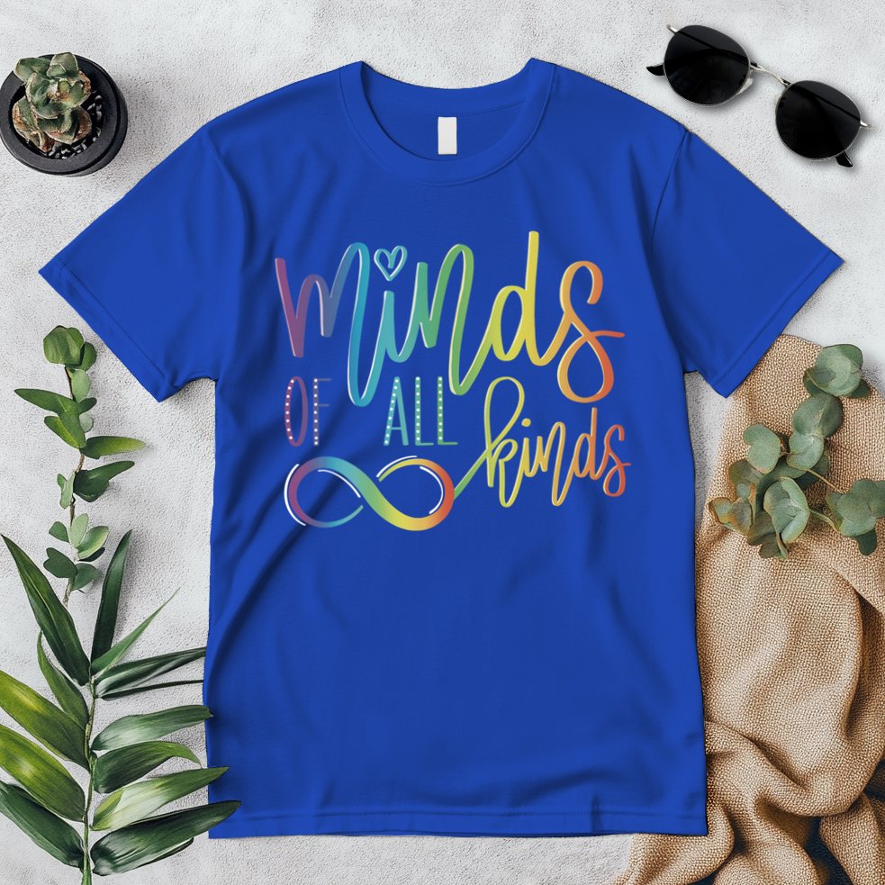 Minds Of All Kinds Neurodiversity Infinity Autism Awareness Gift Premium T-Shirt
