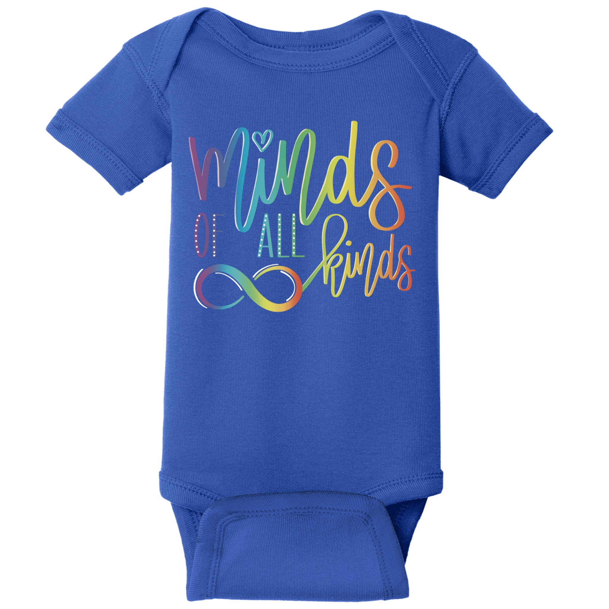 Minds Of All Kinds Neurodiversity Infinity Autism Awareness Gift Baby Bodysuit