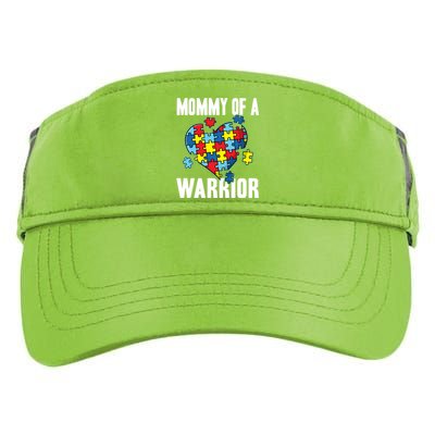 Mommy Of A Warrior Cute Autism Awareness Puzzle Great Gift Adult Drive Performance Visor