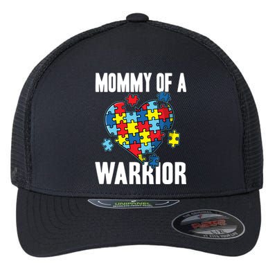 Mommy Of A Warrior Cute Autism Awareness Puzzle Great Gift Flexfit Unipanel Trucker Cap