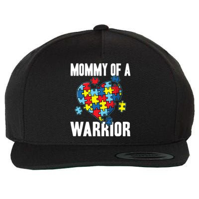 Mommy Of A Warrior Cute Autism Awareness Puzzle Great Gift Wool Snapback Cap