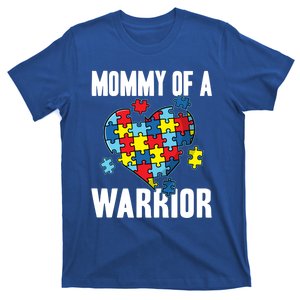 Mommy Of A Warrior Cute Autism Awareness Puzzle Great Gift T-Shirt