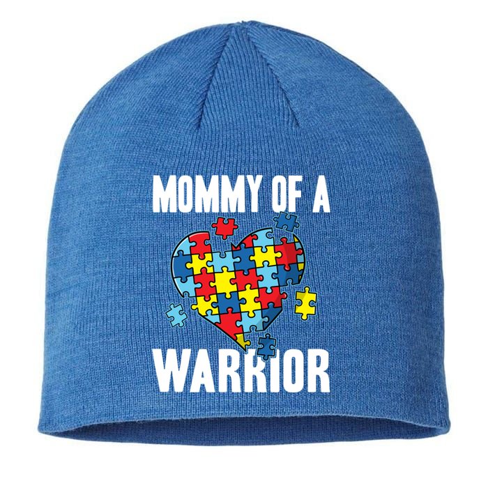 Mommy Of A Warrior Cute Autism Awareness Puzzle Great Gift Sustainable Beanie