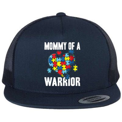 Mommy Of A Warrior Cute Autism Awareness Puzzle Great Gift Flat Bill Trucker Hat